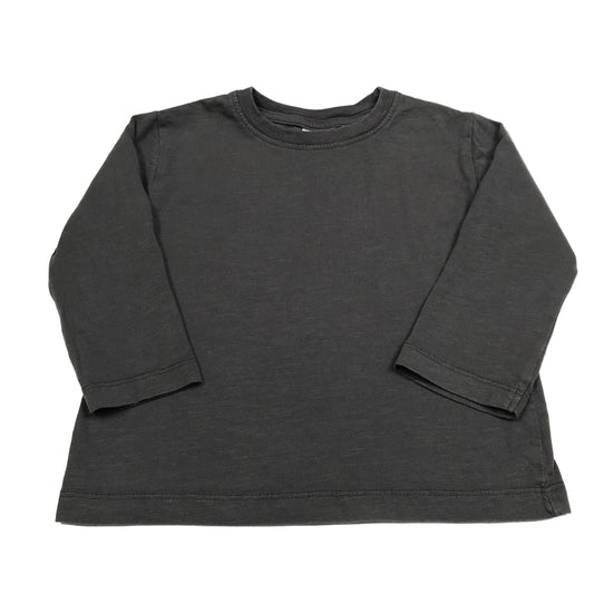 Zara Basic Long Sleeve Tee Grey Boys Size 2-3Y