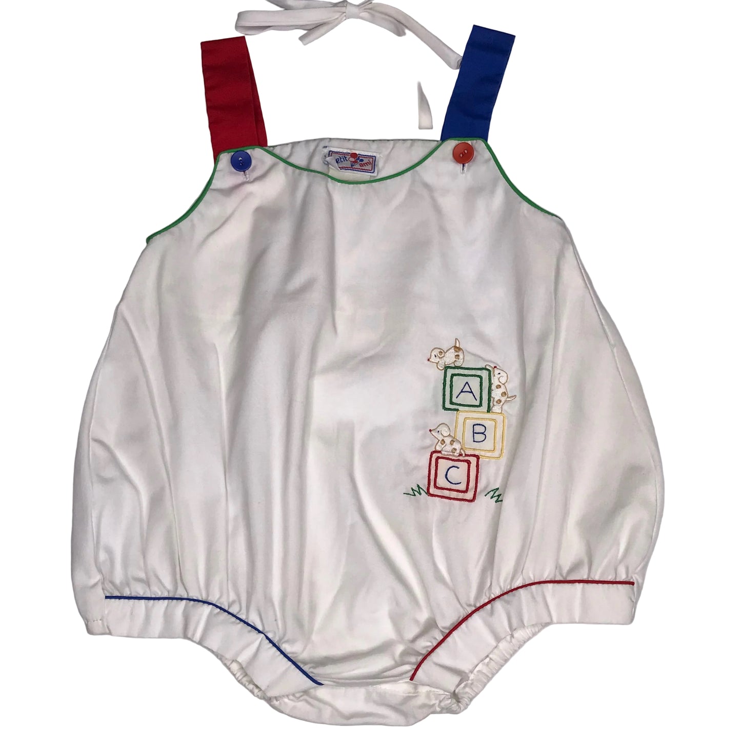 Petit Ami Vtg Bubble ABC Embroidery Bubble Hat Baby Boy Size 6M