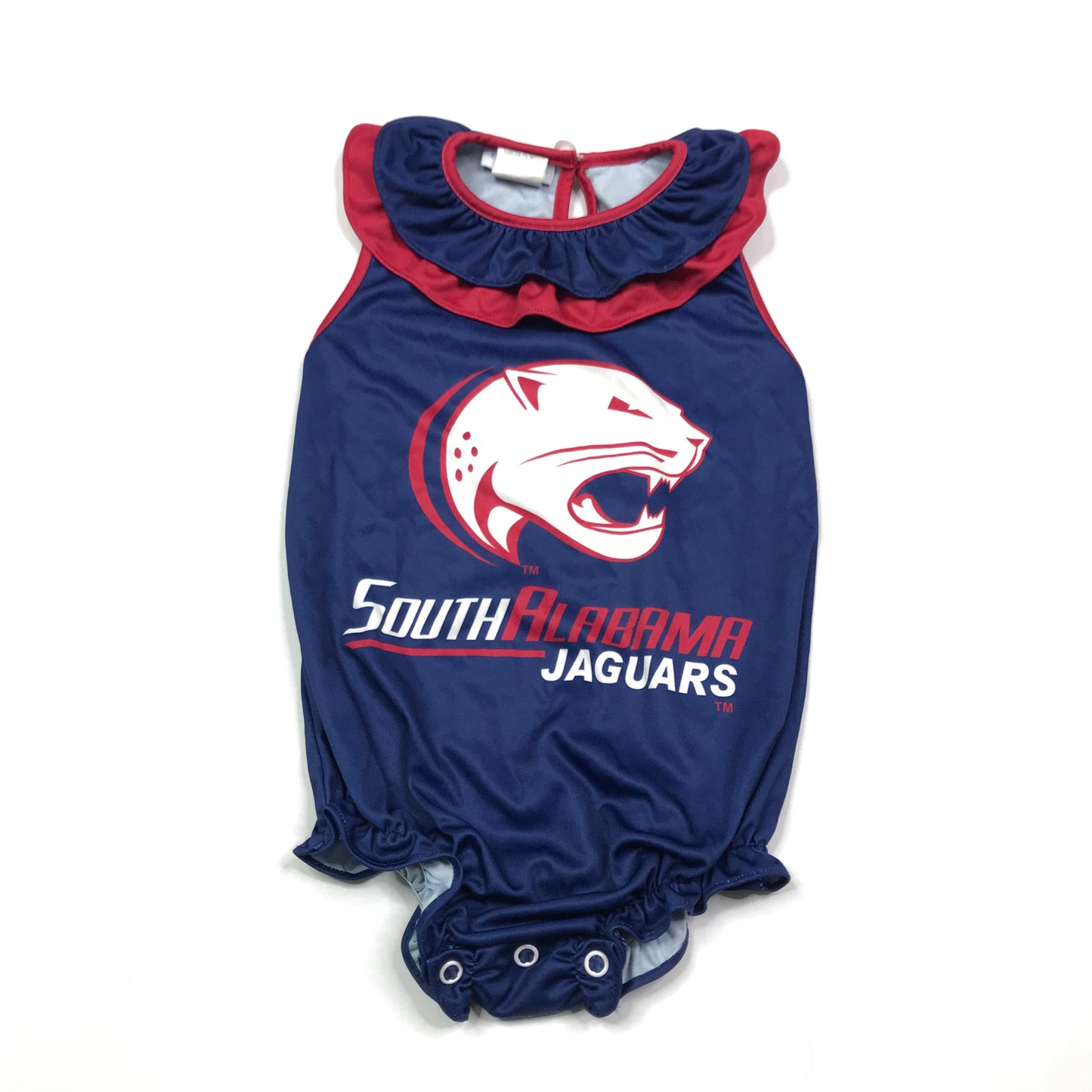 Vive La Fete South Alabama Jaguars Ruffle Bubble Romper Girls Size 24M