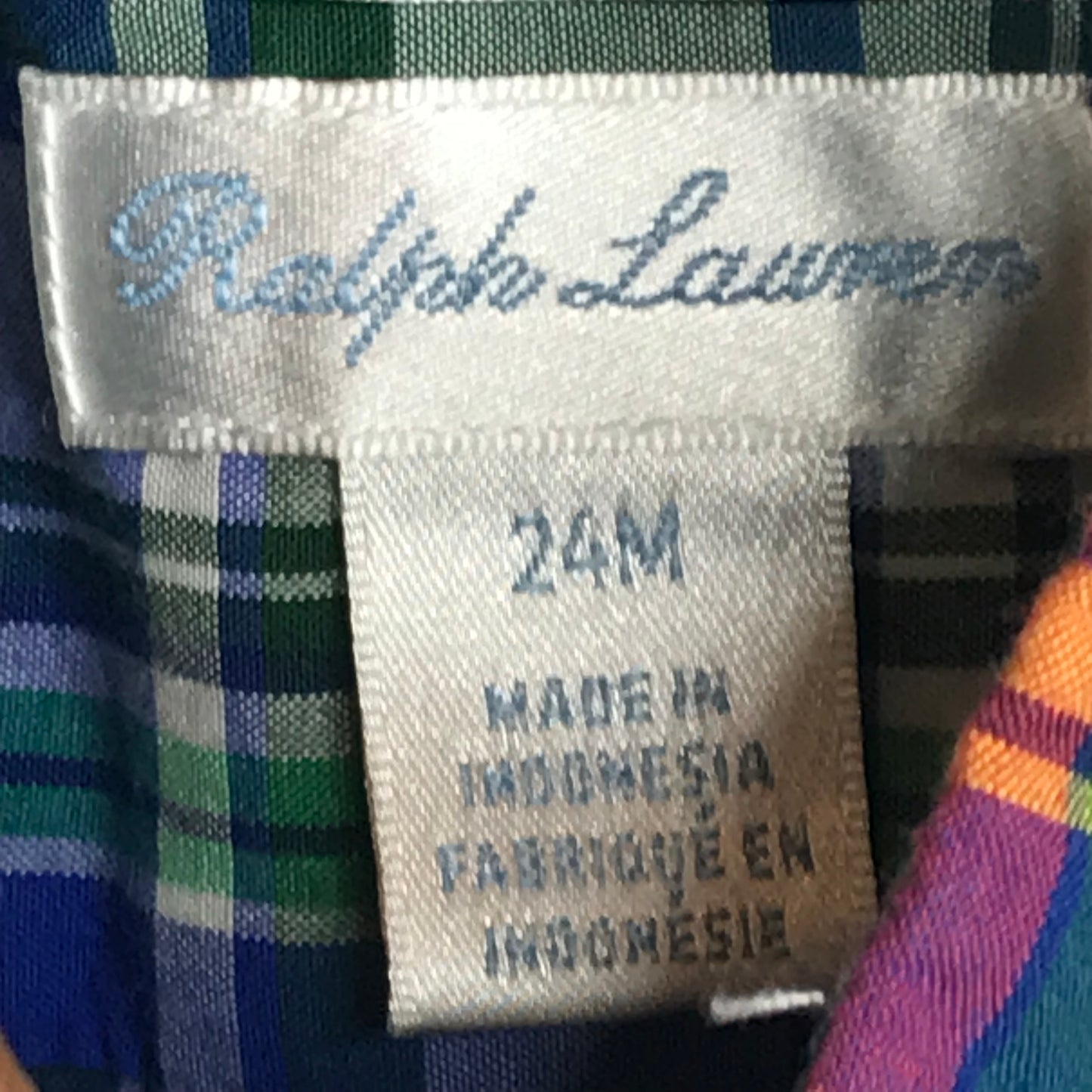 Polo Ralph Lauren Baby Boy Plaid Button Down Shirt Size 24M