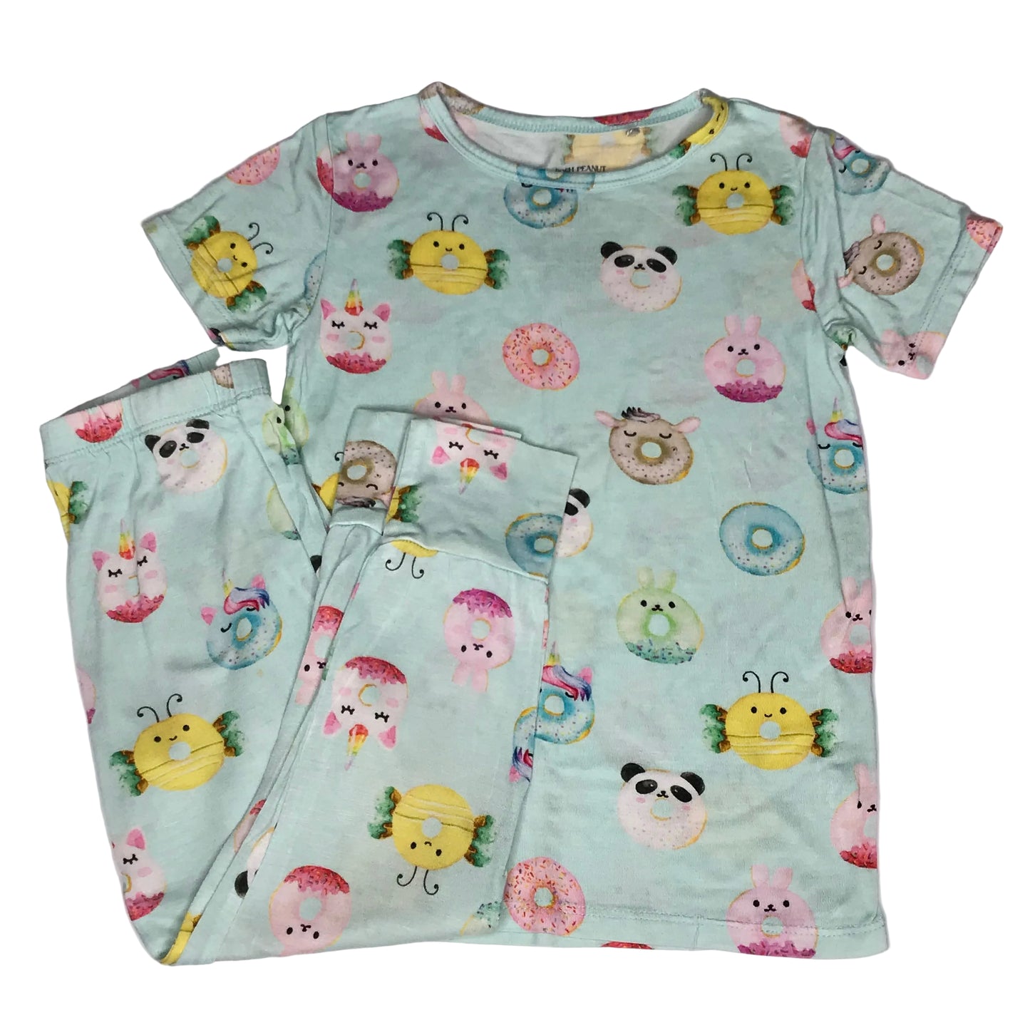 Posh Peanut Donut PJs Pajamas Bamboo Two Piece Girl Size 4T