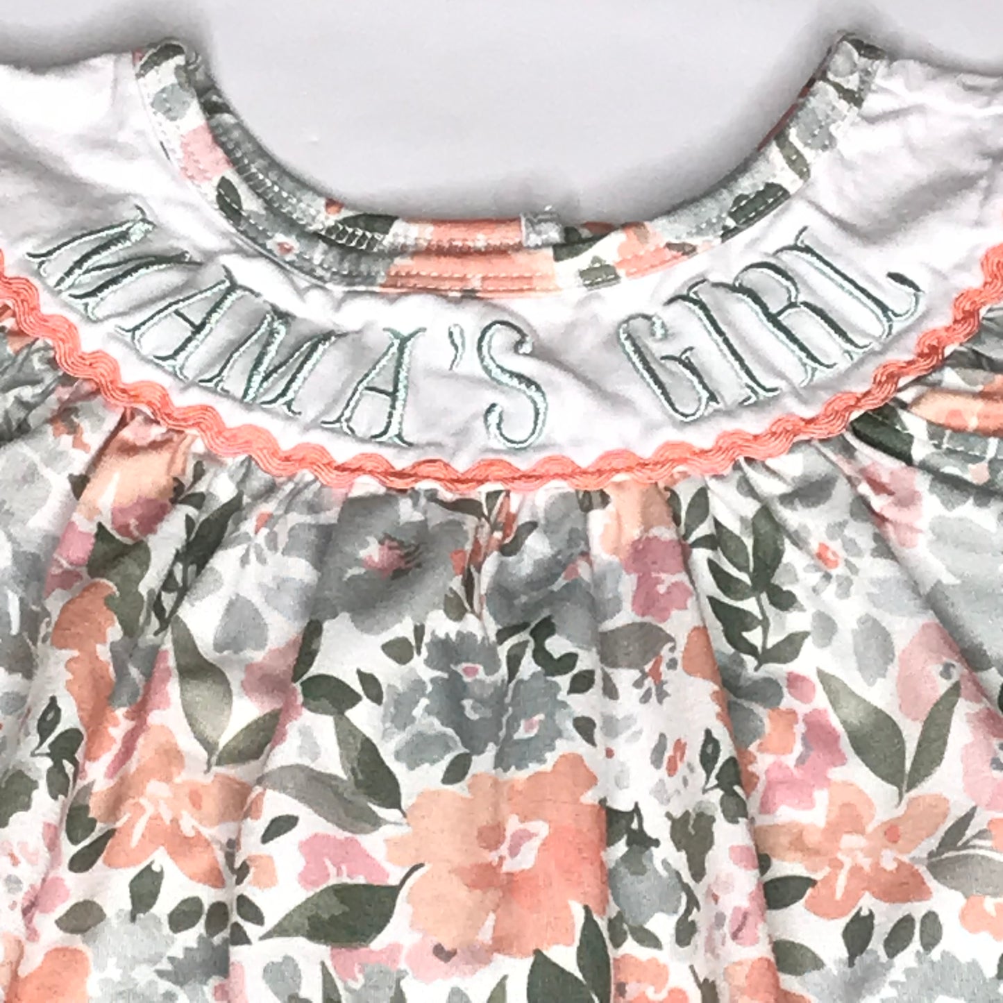 Abby & Evie Mama’s Girl Embroidery Floral Dress Size 18M