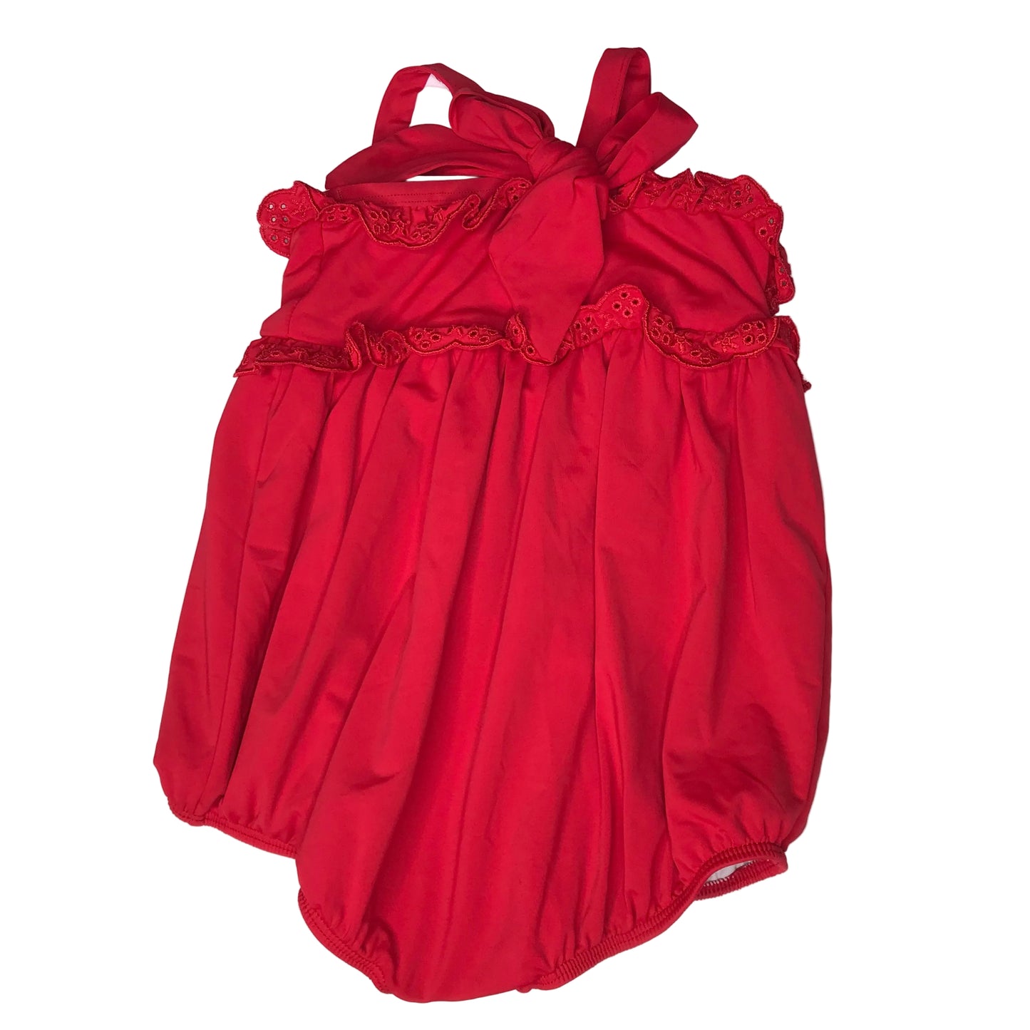 The Beaufort Bonnet Company St. Bart’s Bubble Swimsuit Red Girl Size 2T