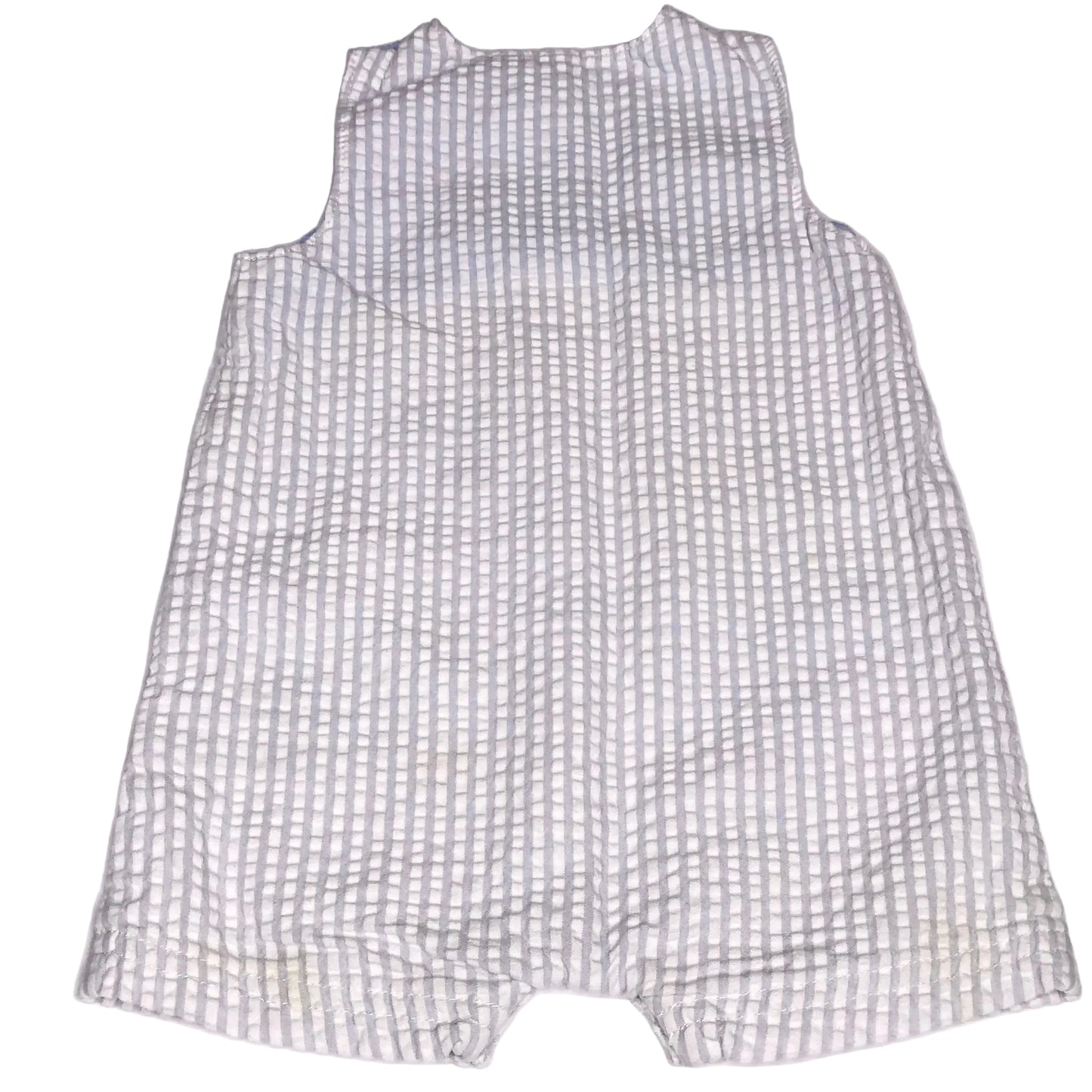 Little Me Baby Boy Jon Jon Whale Embroidered Seersucker Size 6M