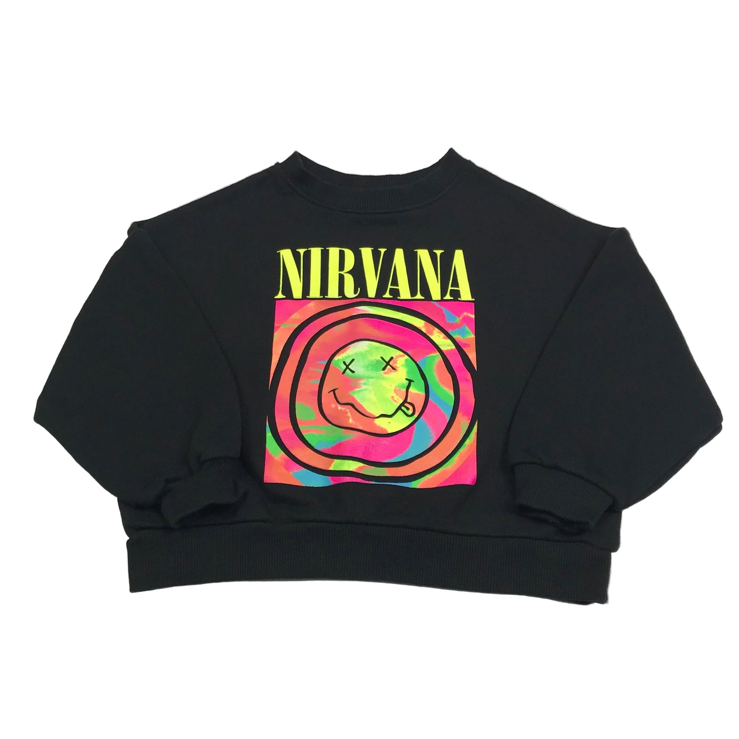 Zara Nirvana Neon Sweatshirt Girls Size 5-6