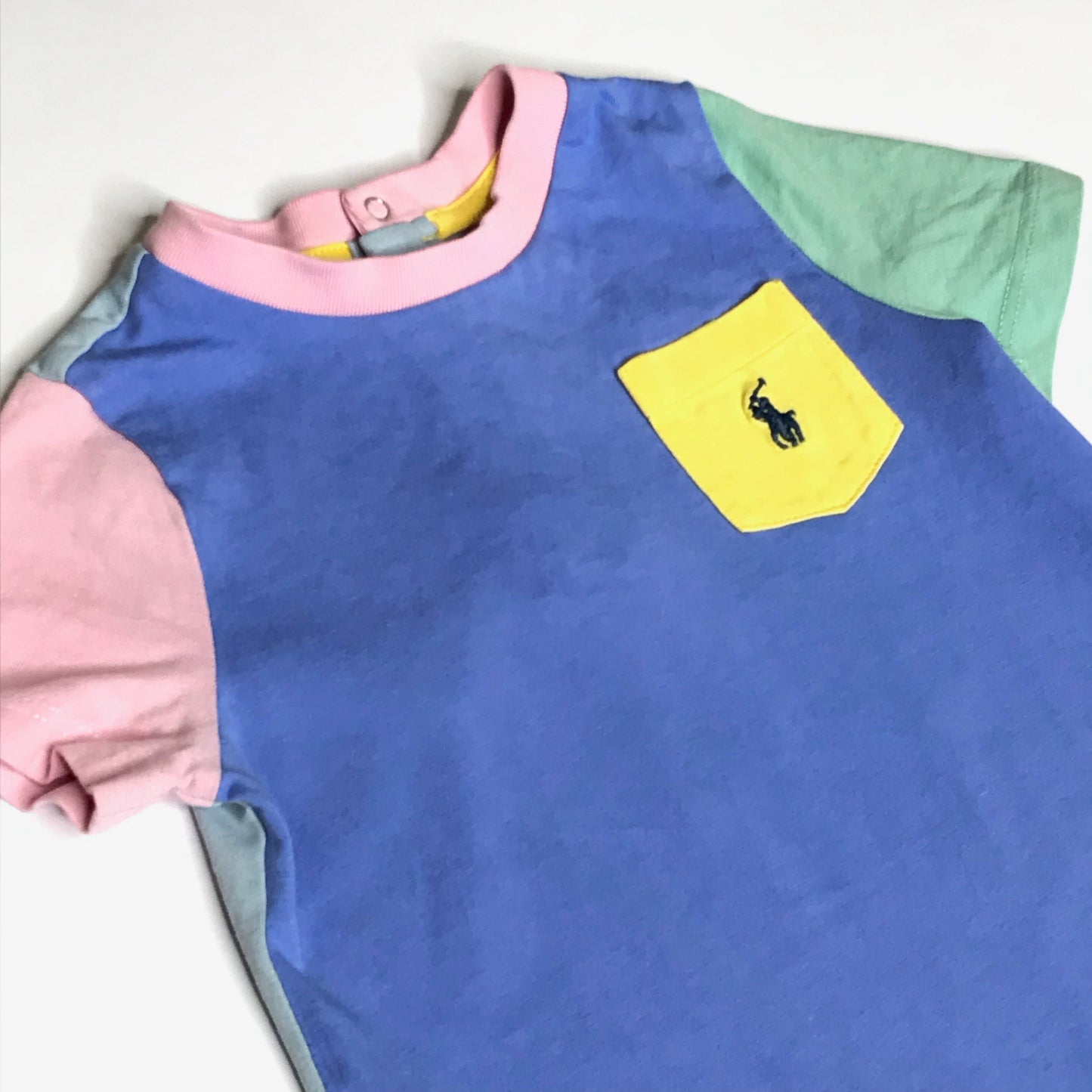 Polo Ralph Lauren Baby Boys Color Block Shortall Size 12M
