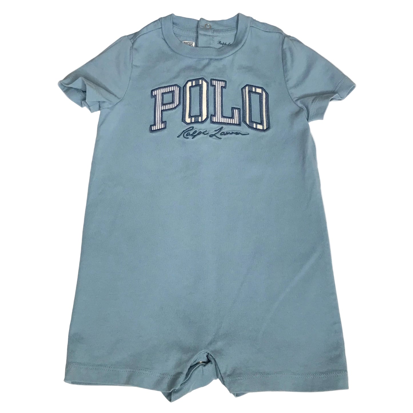 Polo Ralph Lauren Baby Boys Logo Blue Shortall Size 12M
