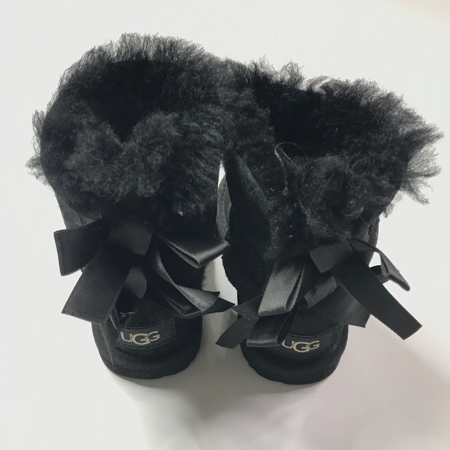 Ugg Bailey Bow Boots Black Shoes Toddler Girls Size 7