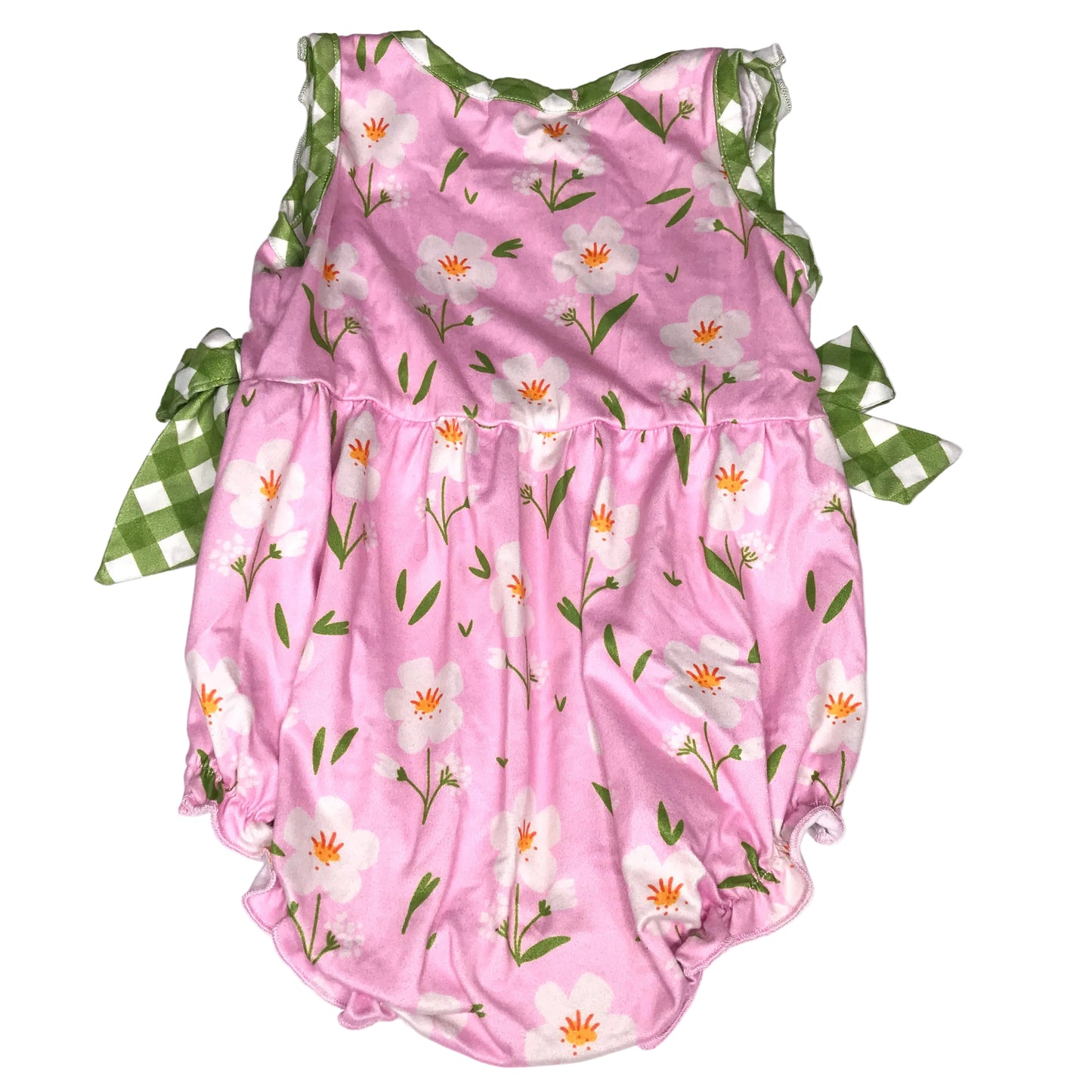 Marie Nicole Tulip Garden Ruffle Bubble Romper Baby Girl Size 12-18M