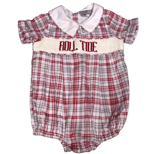 The Smocking Tale Smocked Bubble Roll Tide Alabama Baby Boys Size 18M