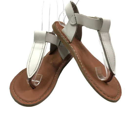 Sun-San Salt Water Thong Sandals White Girls Size 1