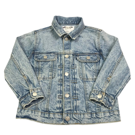 Zara Denim Blue Jean Jacket Unisex Size 3-4Y