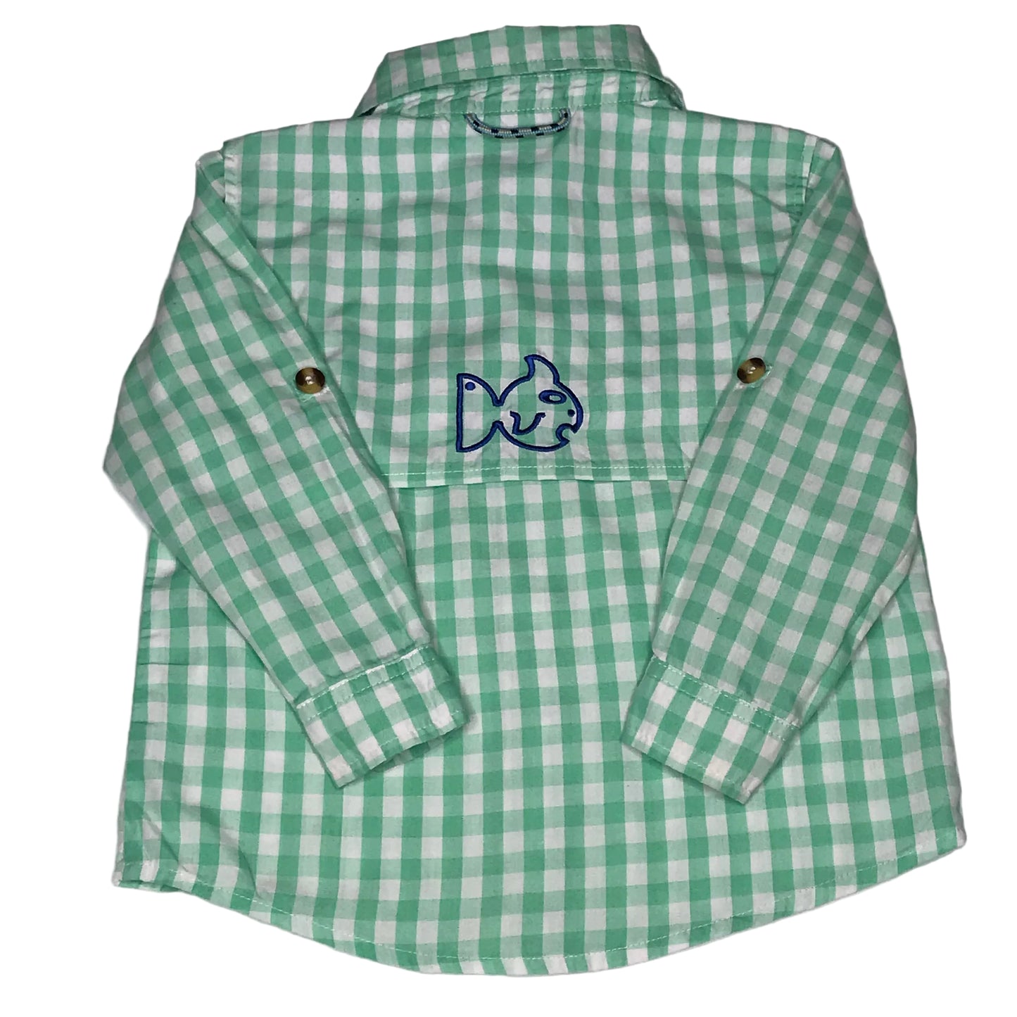 Prodoh Toddler Boys Gingham Fishing Shirt Size 2T