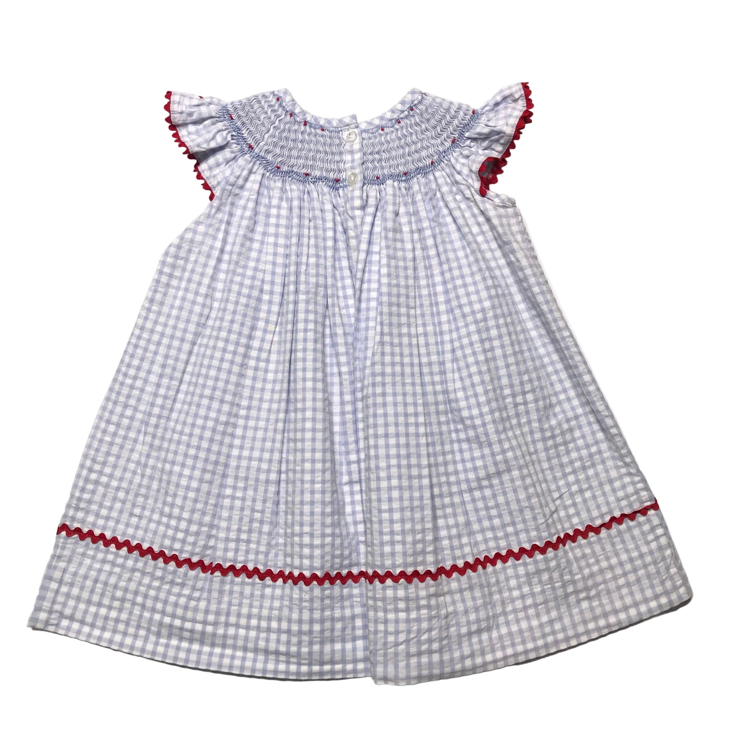 Shrimp & Grits Kids Nautical Smocked Dress Baby Girl Size 12M