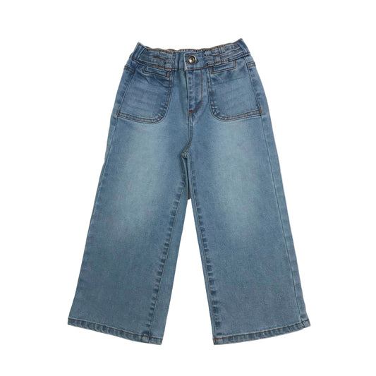 A￼ Loves A Denim Wide Leg Blue Jeans Girls Size 6