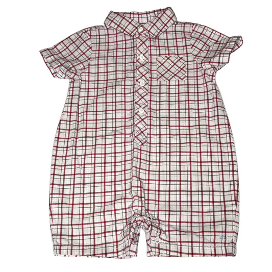 Janie and Jack Plaid Shortall Button Baby Boy Size 3-6M