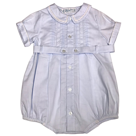 Feltman Brothers Ric-Rac Button Belt Creeper Blue Baby Boy Size 6M