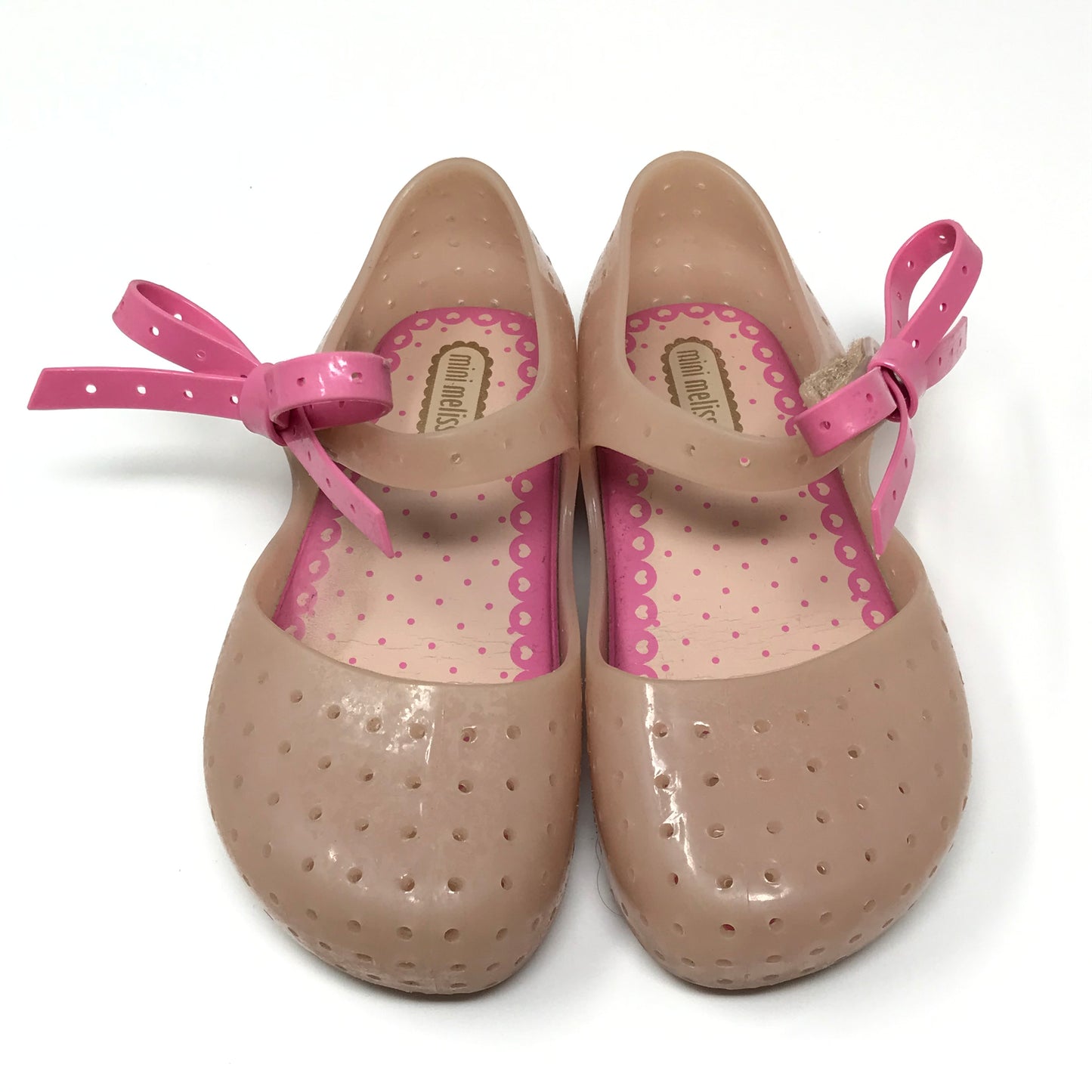 Mini Melissa Mini Furadinha Ballet Bow Mary Jane Jelly Shoes Girl Size 9