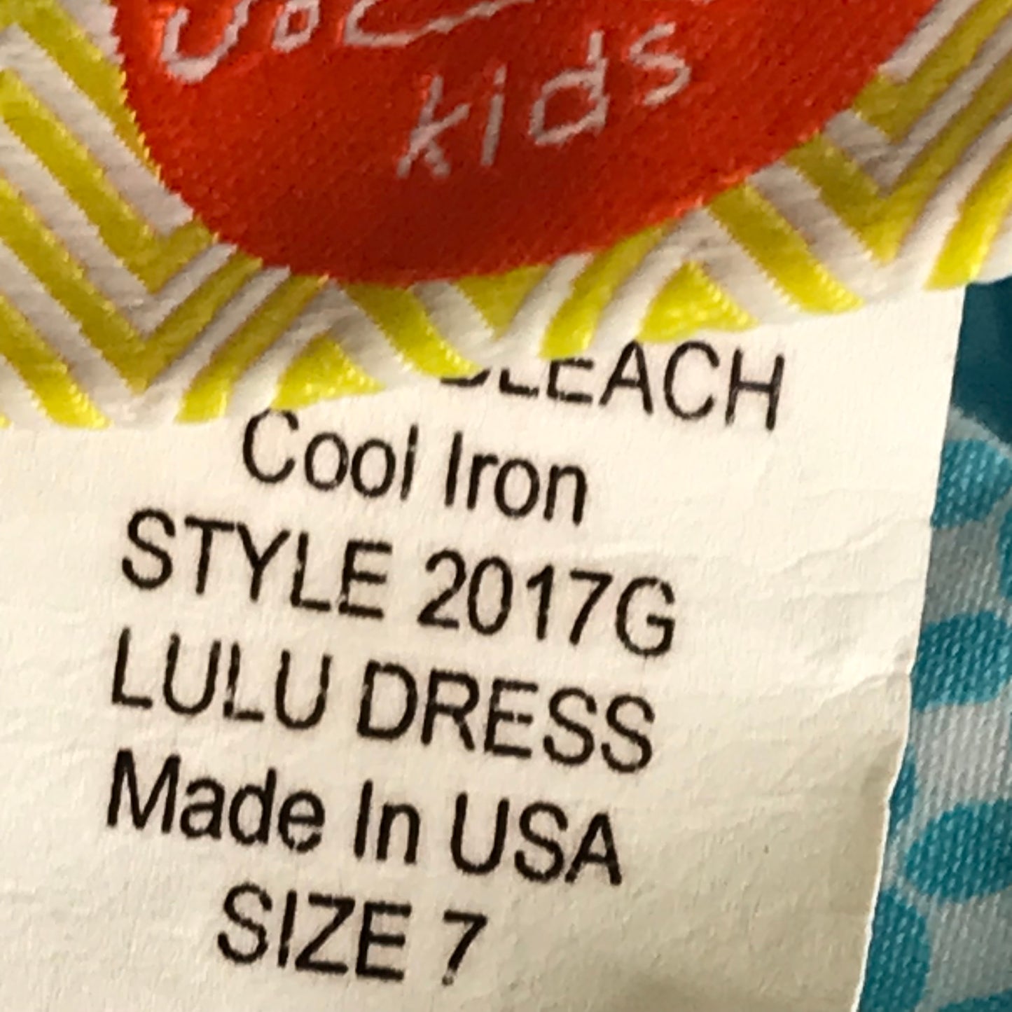 Southern Sunshine Kids Girls Aqua Geometric Print Size 7