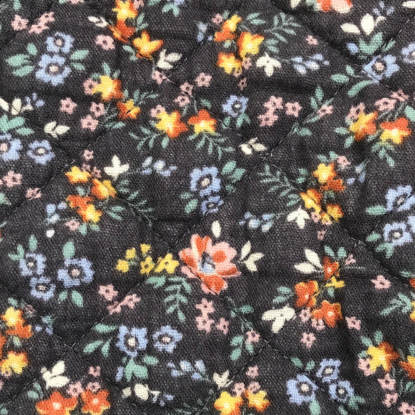 Easy Peasy Quilted Floral Jacket Grey Girls Size 12M