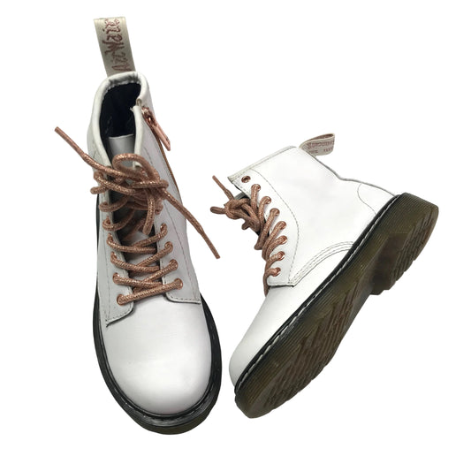 Dr. Martens 1460 White Rose Gold Boots Little Girls Shoes Size 1