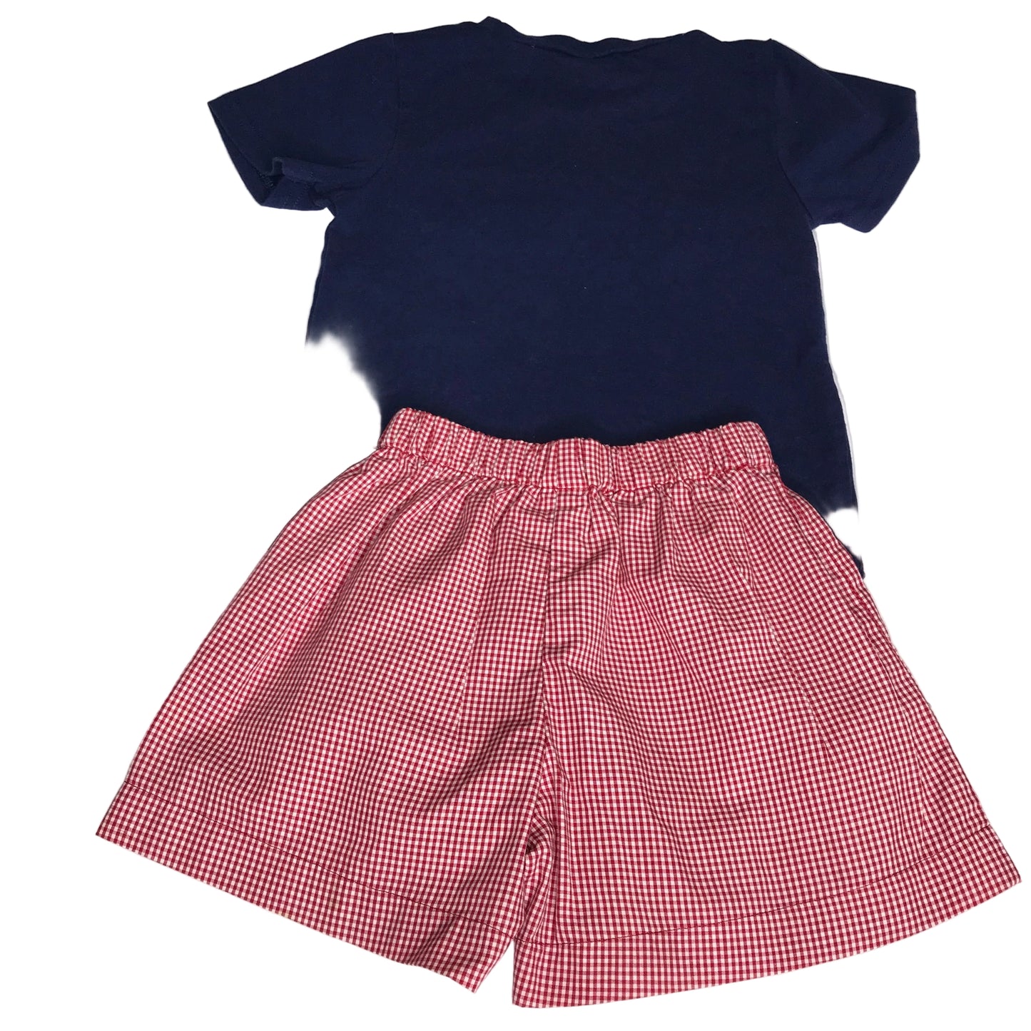 Baseball Gingham Short Set Baby Boy Size 2-3