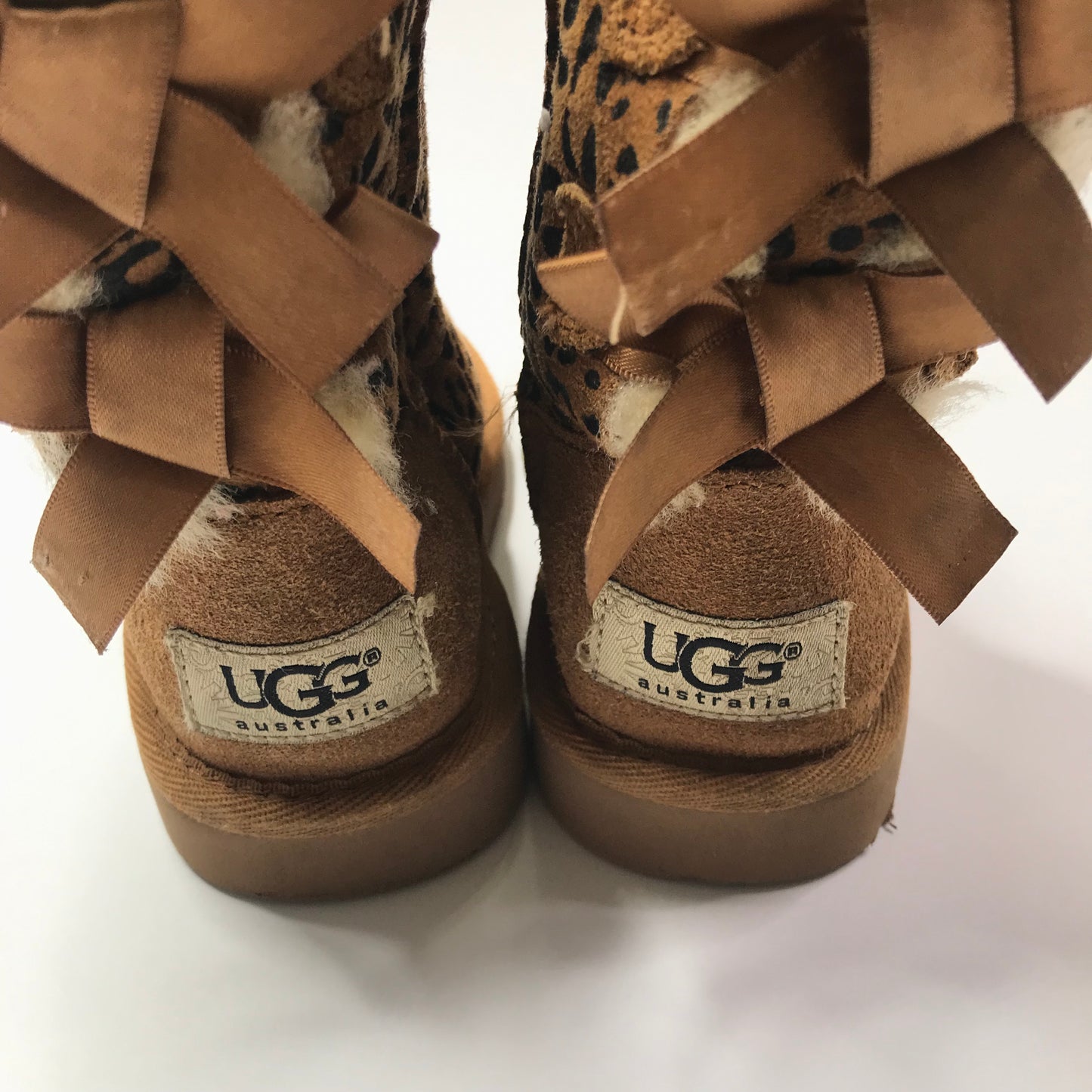 Ugg Bailey Bow Boots Leopard Toddler Girls Size 8