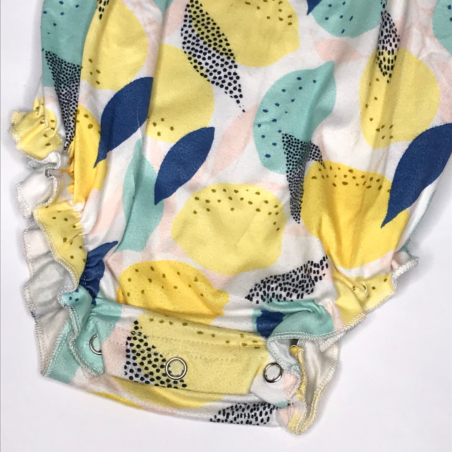 Marie Nicole Lemon Bubble Romper Tie Straps Baby Girl Size 12-18M