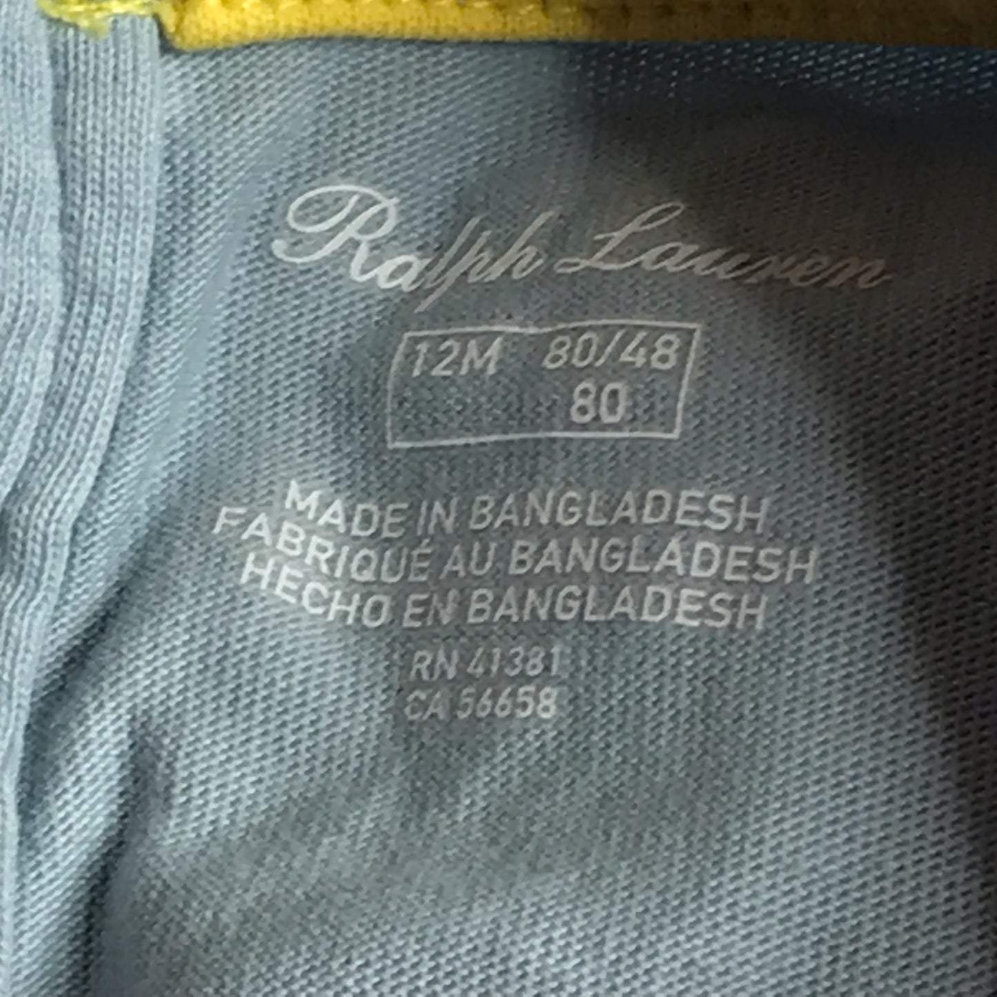 Polo Ralph Lauren Baby Boys Color Block Shortall Size 12M