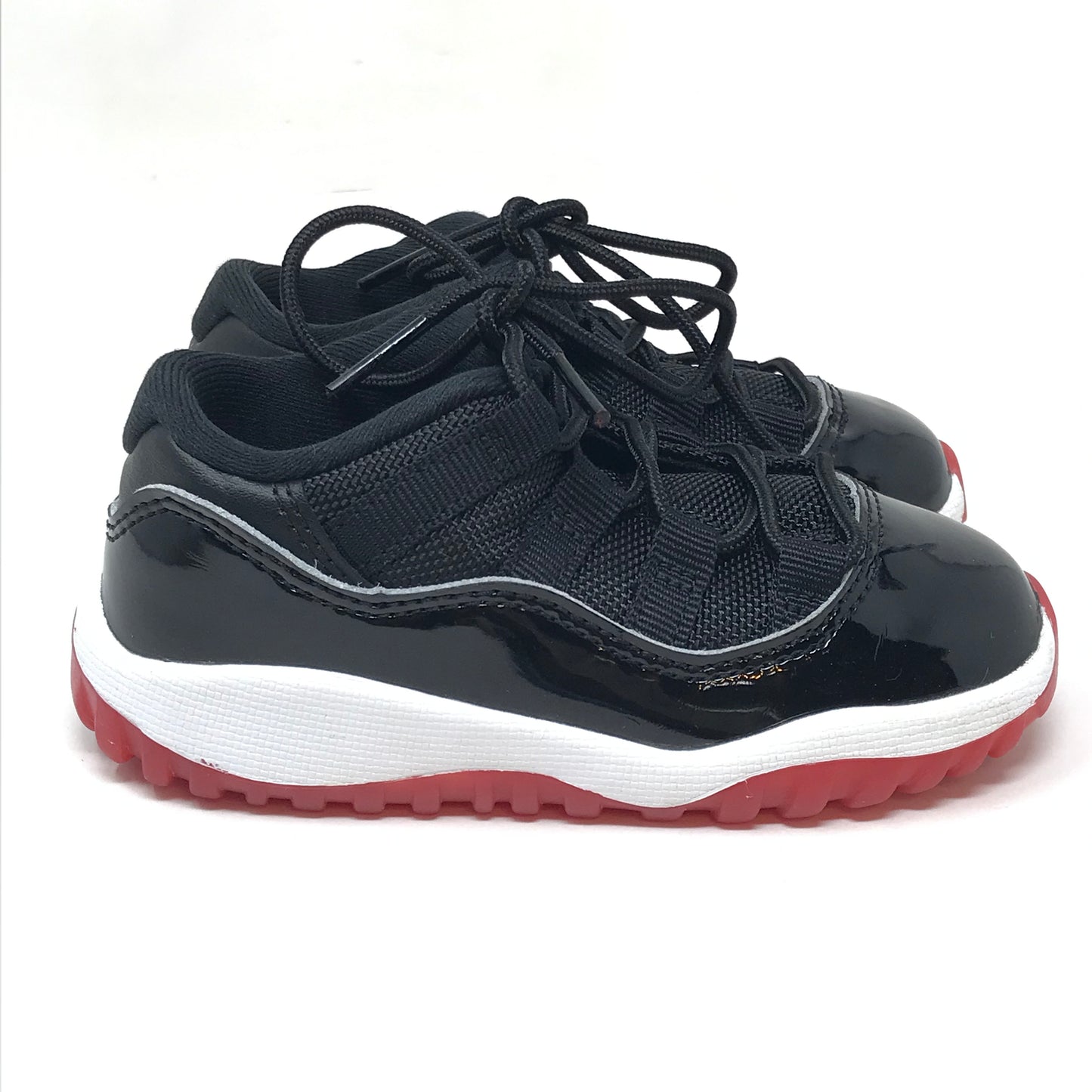 Jordan 11 Retro Low Bred Black White Red Toddler Size 7C