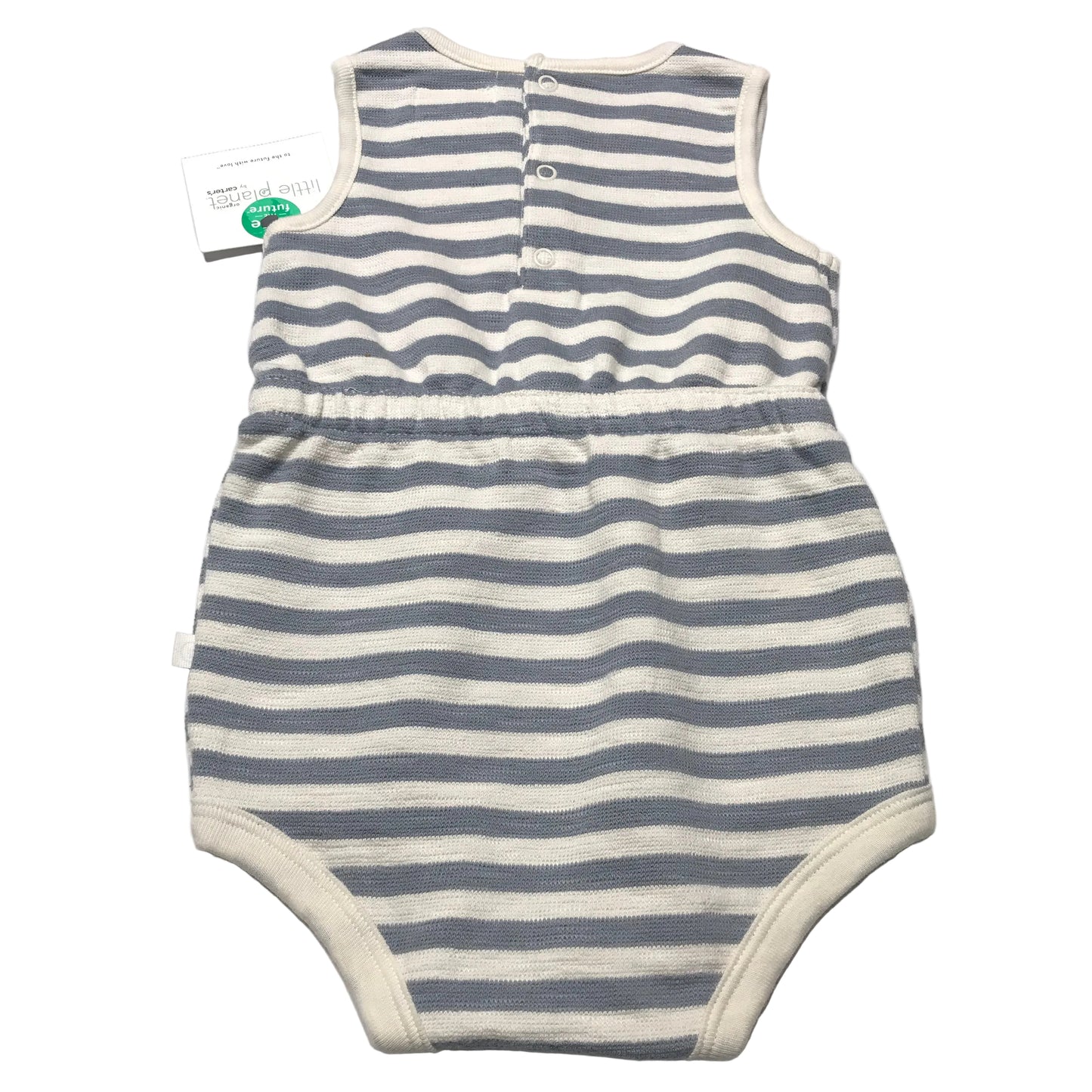 NWT Little Planet Stripe Bubble Romper Baby Girl Size 12M