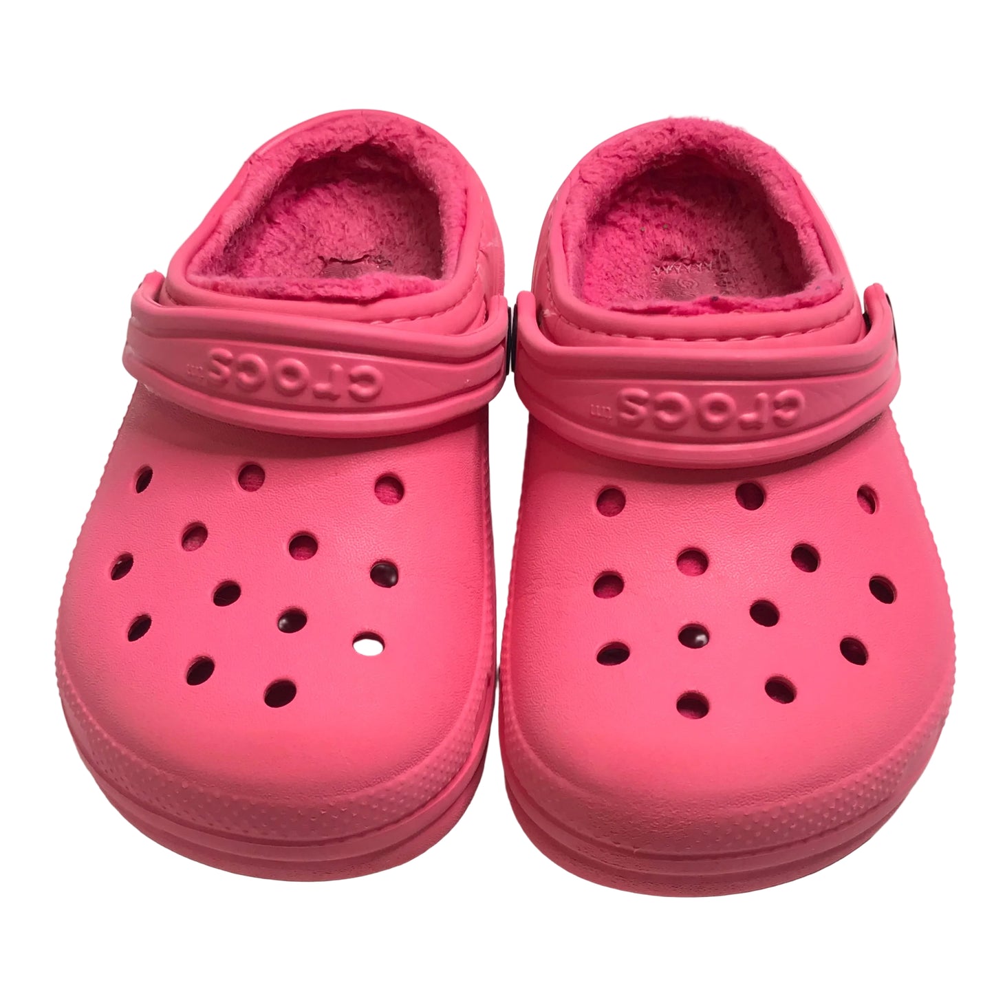 Crocs Classic Clogs Pink Fur Lined Girl Shoes Size 11C