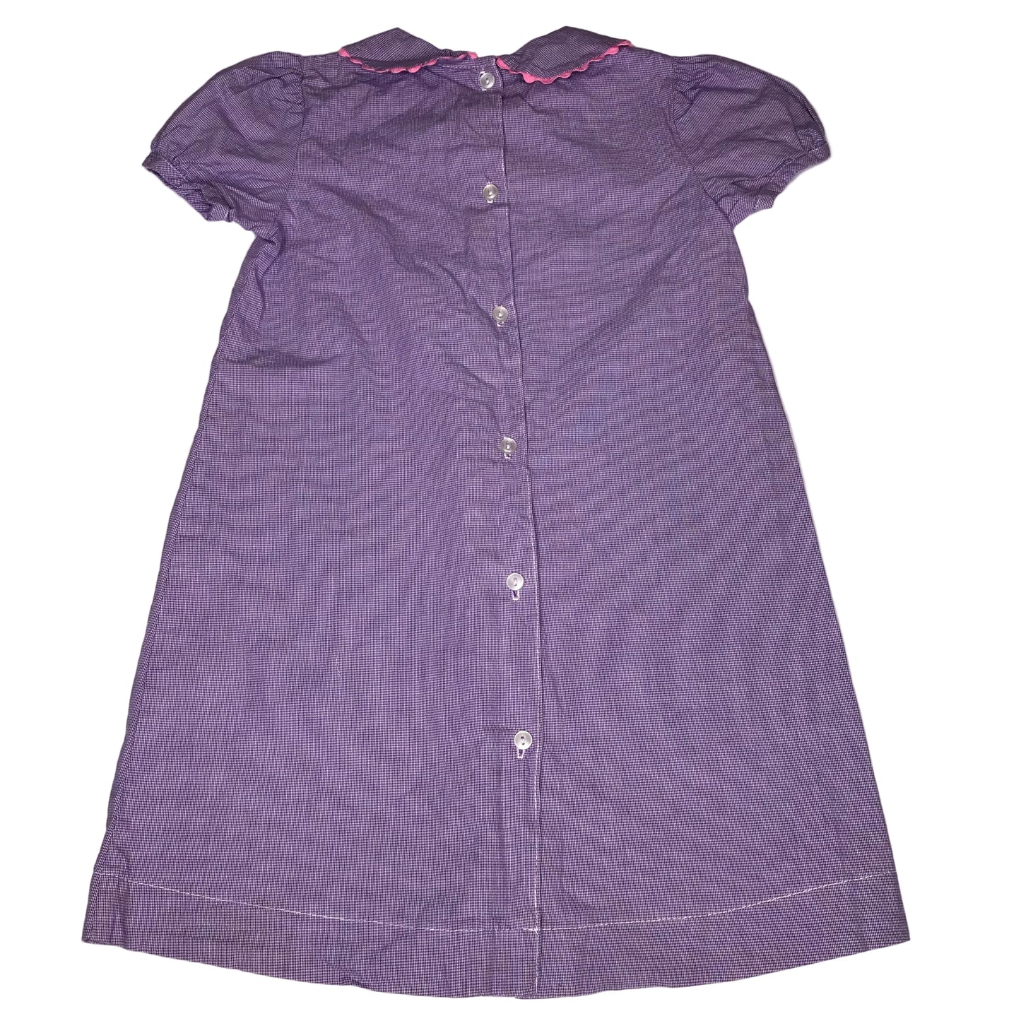 Southern Sunshine Kids Micro-Check Gingham Purple Girls Dress Size 6