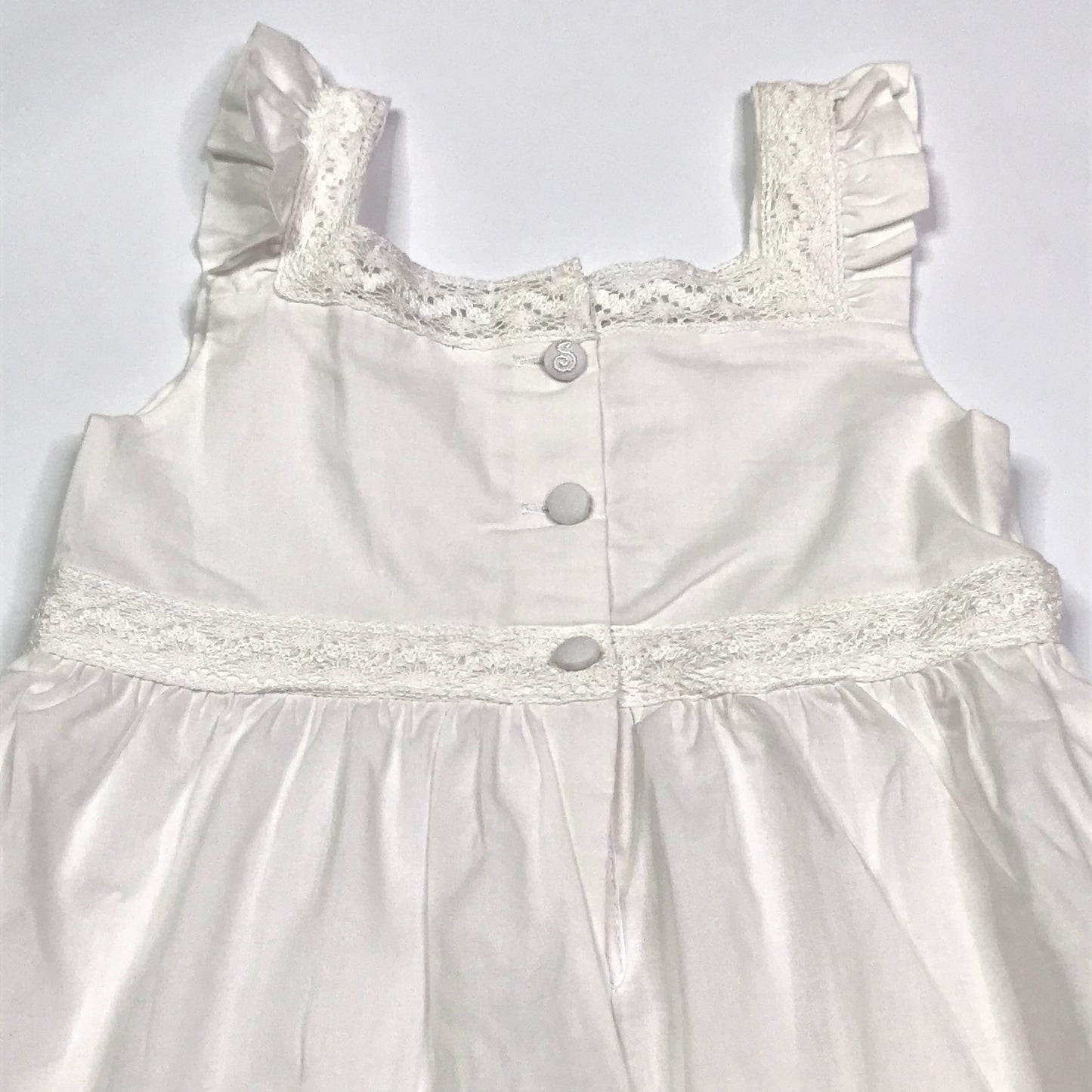 Strasburg White Lace Ruffle Tiered Maxi Dress Girls Size 3