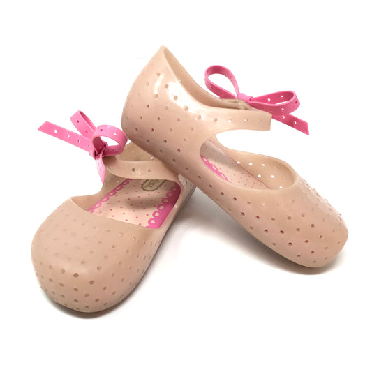 Mini Melissa Mini Furadinha Ballet Bow Mary Jane Jelly Shoes Girl Size 9