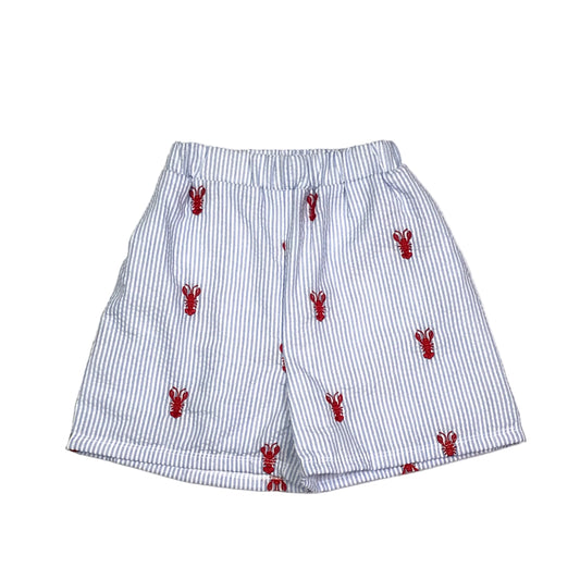 Design Seersucker Crawfish Elastic Waist Shorts Boys Size 6 NWOT