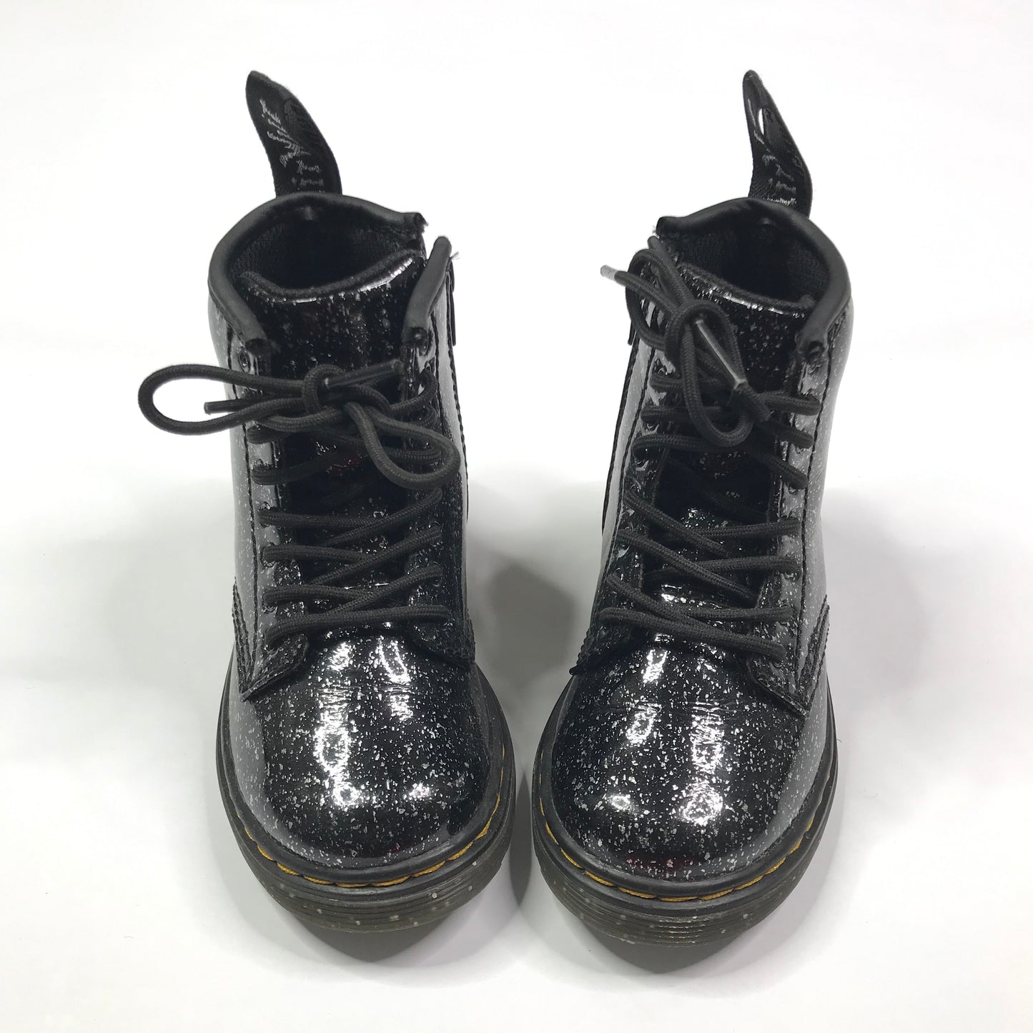 Dr. Martens 1460 Cosmic Glitter Ankle Boots Black Shoes Girls Toddler Size 8