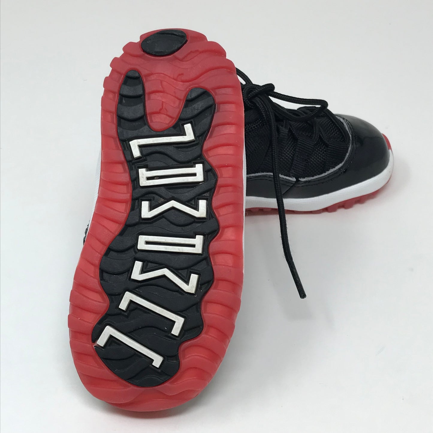 Jordan 11 Retro Low Bred Black White Red Toddler Size 7C