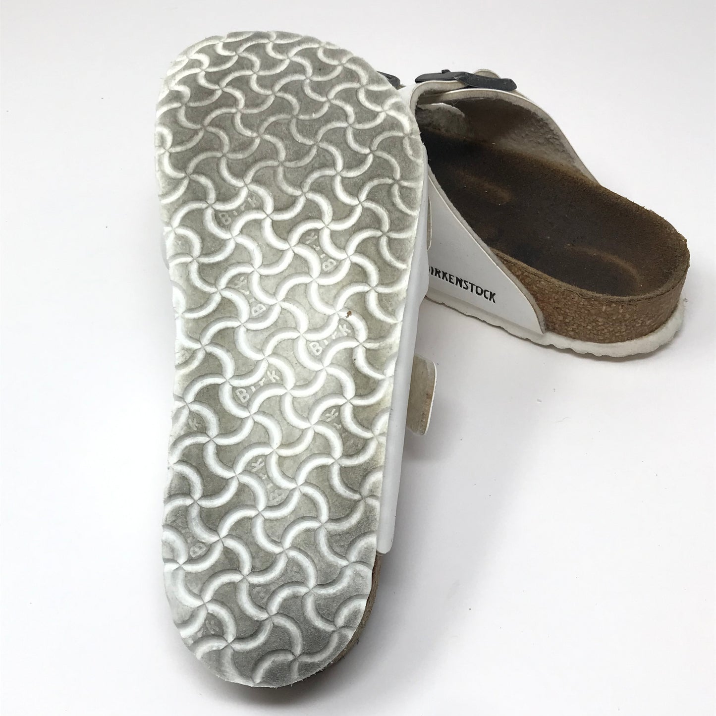 Birkenstock Arizona Kids Birko-Flor White Sandals Size 31(13-13.5)