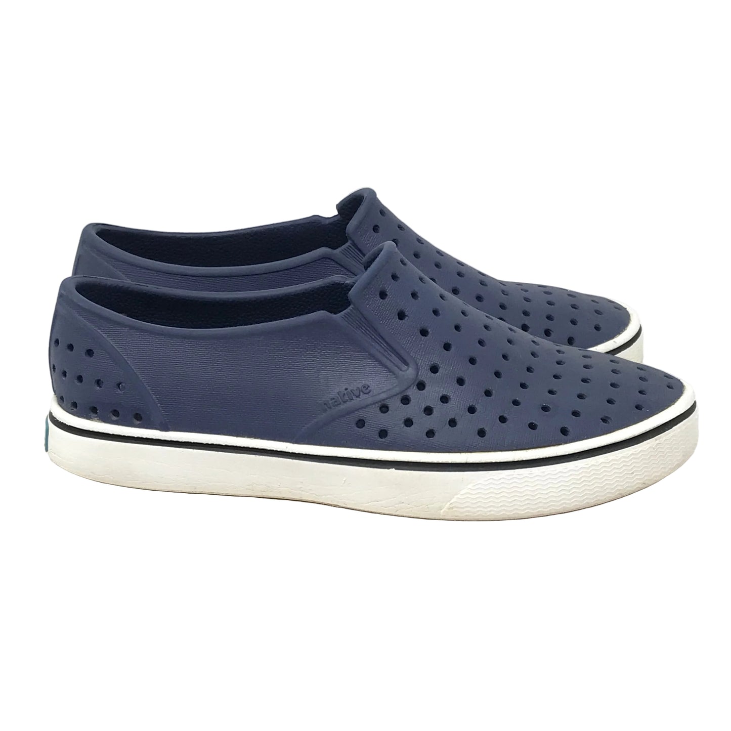 Native Shoes Miles Slip On Sneakers Navy Blue Boy Size J3