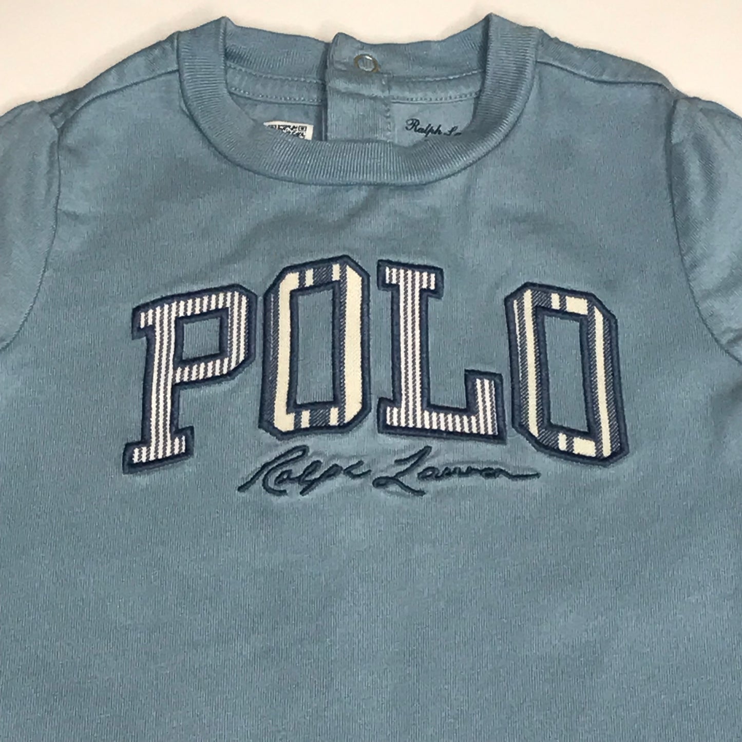 Polo Ralph Lauren Baby Boys Logo Blue Shortall Size 12M