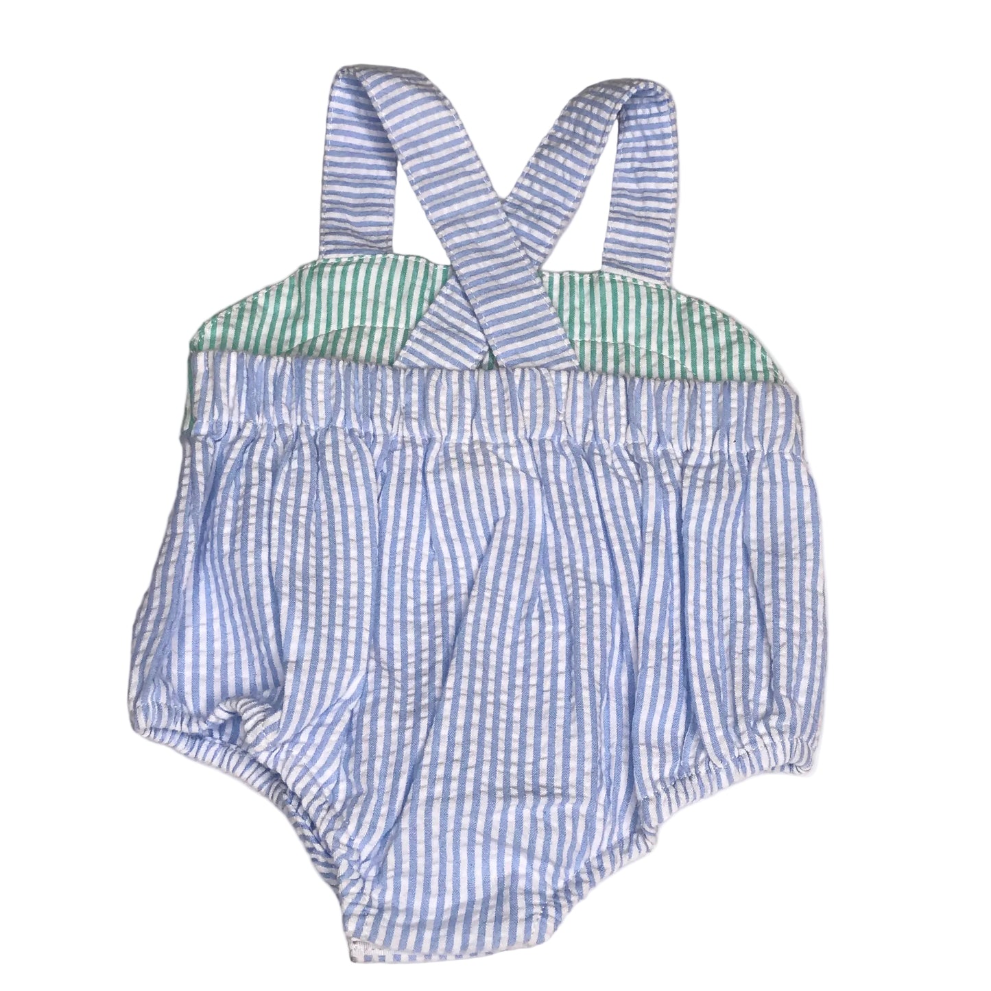 Starting Out Seersucker Striped Bubble Romper Baby Girl Size NB