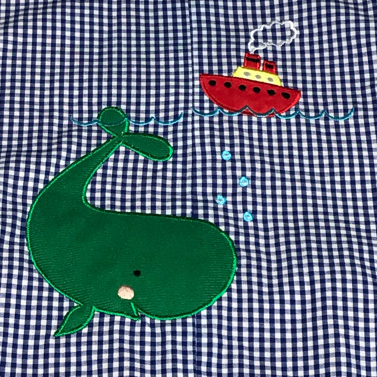 Sir John by Rosalina Baby Boy Whale Appliqué Reversible Jon Jon Size 24M