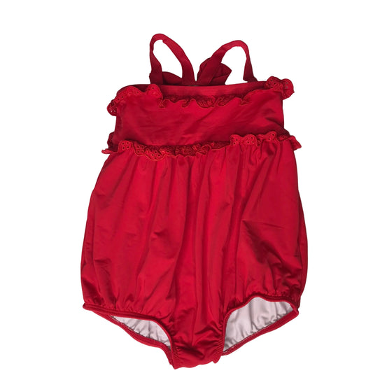 The Beaufort Bonnet Company St. Bart’s Bubble Swimsuit Red Girl Size 2T