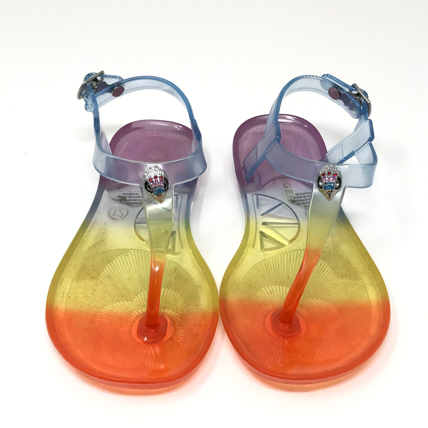 Kurt Geiger Thong Jelly Rainbow Sandals Girl Size 12 Multicolor