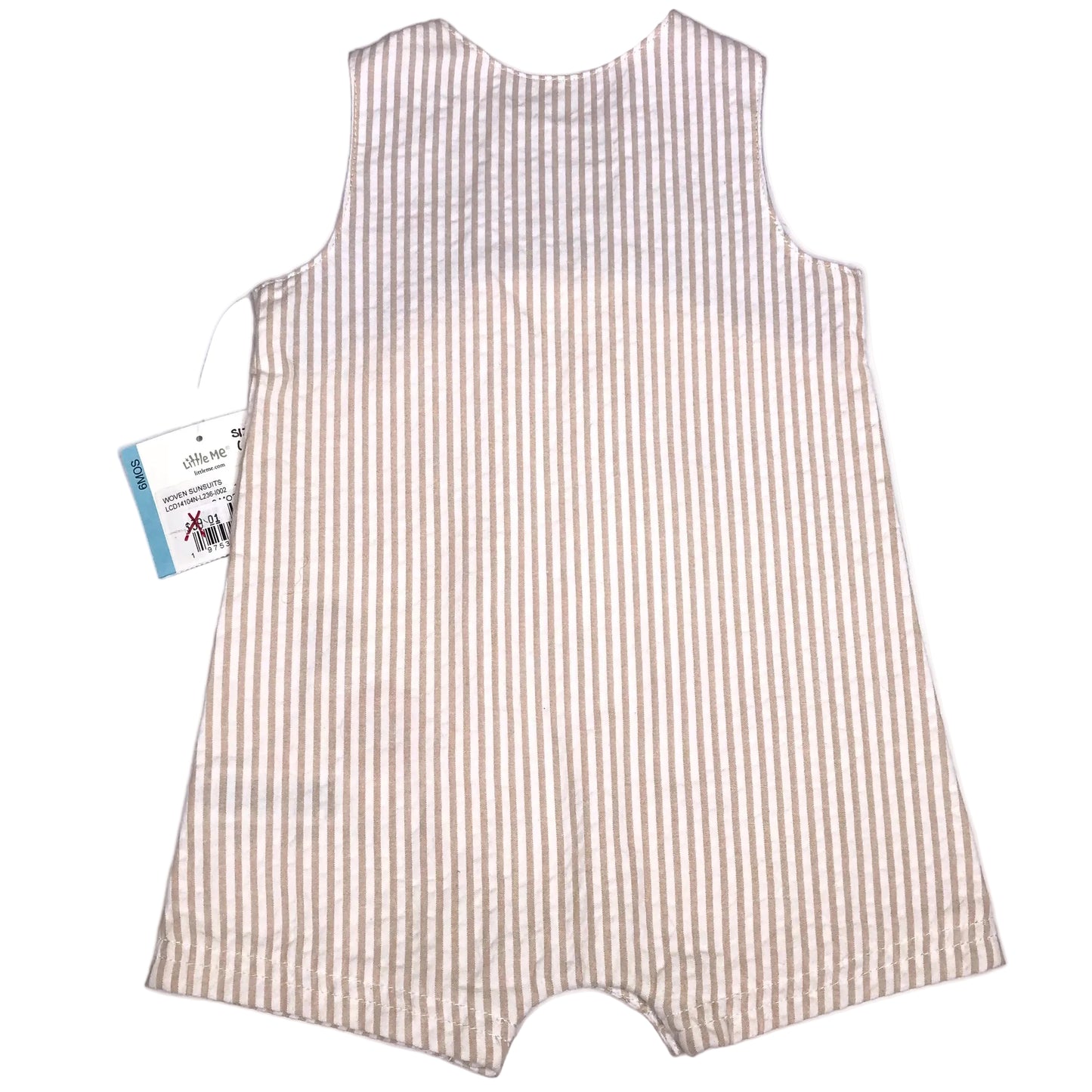 NWT Little Me Striped Sunsuit Safari Animals Baby Boy Size 6M