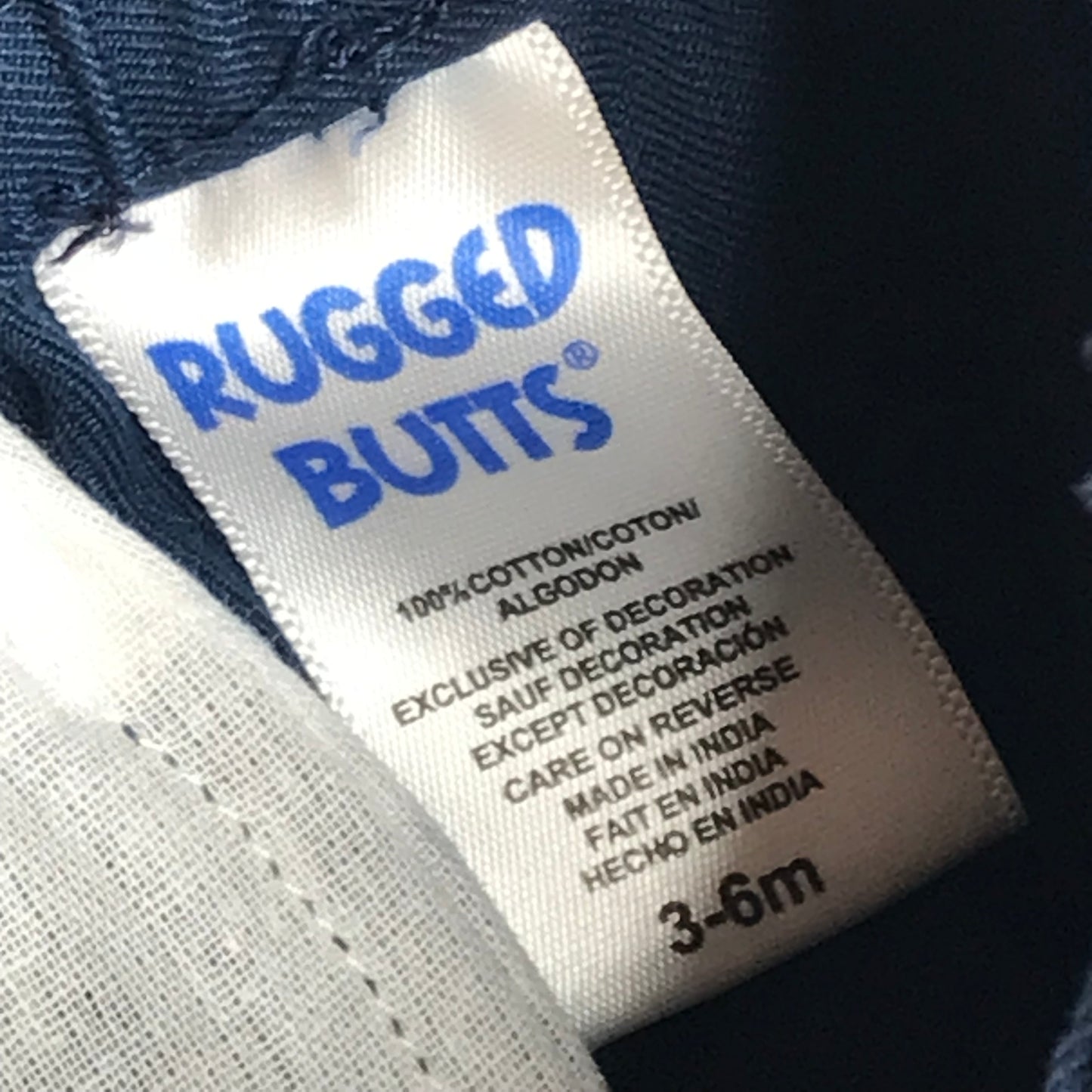 RuggedButts Chino Shorts Baby Boy Navy Blue Size 3-6M