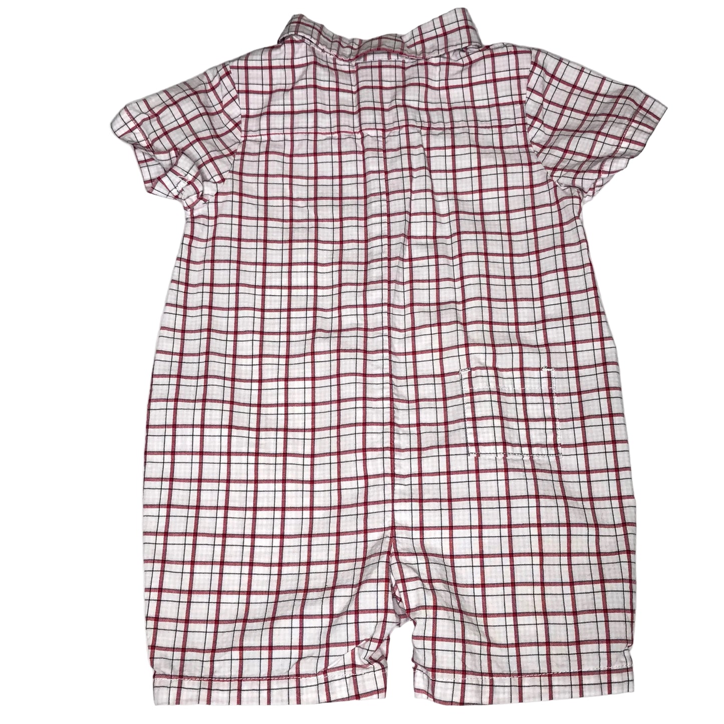 Janie and Jack Plaid Shortall Button Baby Boy Size 3-6M