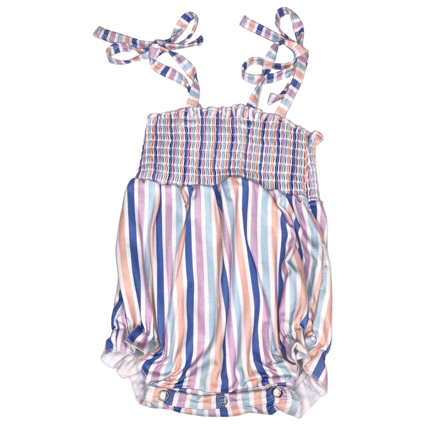 Abby & Evie Striped Multicolor Bubble Romper Baby Girl Size 3M