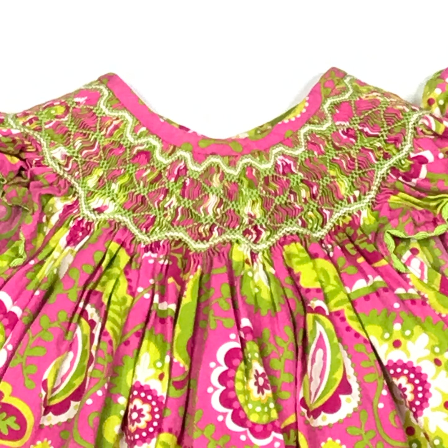 Banana Split Smocked Dress Paisley Floral Girls Size 3T